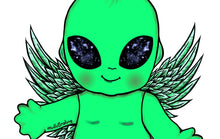 Load image into Gallery viewer, Alien Baby. Baby Doll. Trippy Print. A3, A4 ,A5 or 4”x6"