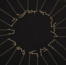 Load image into Gallery viewer, 3 Piece Set Zodiac Necklace. Astrology Necklace. Star Sign Constellation Pendant Necklace. Aries Aquarius Pisces Leo Virgo Gemini Libra etc