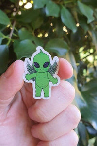 Alien Baby Stickers. Alien Doll Sticker. UV indoor and outdoor Stickers - High quality Trippy sticker