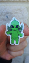 Load image into Gallery viewer, Alien Baby Stickers. Alien Doll Sticker. UV indoor and outdoor Stickers - High quality Trippy sticker