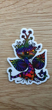 Load image into Gallery viewer, Mushroom King. Psychedelic Sticker. Trippy Art. High quality Trippy sticker. Laptop sticker.