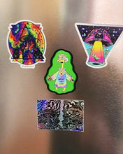 Load image into Gallery viewer, Trippy Magnet. Vinyl Fridge Magnet