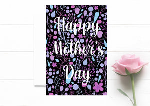 Beautiful Mother’s Day Card | Flower Greeting Card | For Mum Mom