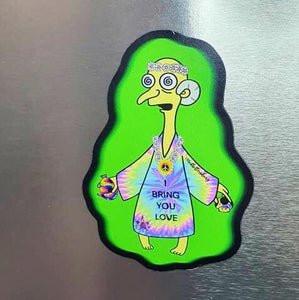 Trippy Magnet. Vinyl Fridge Magnet