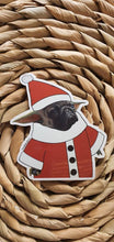 Load image into Gallery viewer, Santa Pug Sticker. Christmas Baby Santa Sticker. Pug Dog Sticker. Laptop Stickers