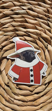 Load image into Gallery viewer, Santa Pug Sticker. Christmas Baby Santa Sticker. Pug Dog Sticker. Laptop Stickers