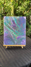 Load image into Gallery viewer, Purple And Green Abstract Painting. Fluid Art Artwork. Canvas Wall Art