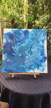 Load image into Gallery viewer, Ocean Painting. Fluid Art Abstract. Ocean Sea Painting. Acrylic Paint. Beach Painting. Canvas Wall Art. Artwork