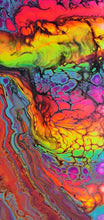 Load image into Gallery viewer, Rainbow Fluid Art Acrylic Painting | Abstract | Psychedelic Trippy | Canvas Artwork