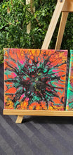 Load image into Gallery viewer, Set Of 2 Abstract Paintings. Fluid Art Rainbow Acrylic. Canvas Wall Hangings. Artwork