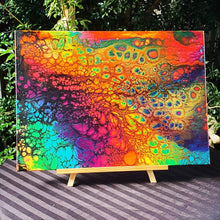 Load image into Gallery viewer, Amazing Rainbow Fluidart Painting. Abstract Painting. Fluid Art Rainbow Acrylic