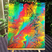 Load image into Gallery viewer, Original Painting | Fluid Art | Abstract | Rainbow | Acrylic | Trippy | Psychedelic | Canvas | Wall art | Artwork