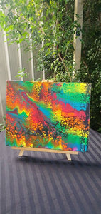 Original Painting | Fluid Art | Abstract | Rainbow | Acrylic | Trippy | Psychedelic | Canvas | Wall art | Artwork