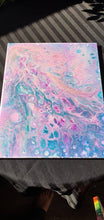 Load image into Gallery viewer, Pink And Purple Abstract Painting | Fluid Art Acrylic | Original Artwork Canvas