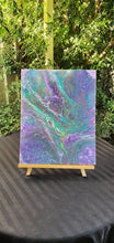 Load image into Gallery viewer, Purple And Green Abstract Painting. Fluid Art Artwork. Canvas Wall Art