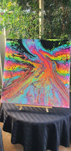 Load image into Gallery viewer, Rainbow Fluid Art Acrylic Painting | Abstract | Psychedelic Trippy | Canvas Artwork