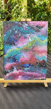 Load image into Gallery viewer, Galaxy Painting. Abstract Painting. Fluid Art Rainbow Acrylic. Cosmic Painting