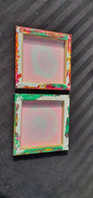 Load image into Gallery viewer, Set Of 2 Abstract Paintings. Fluid Art Rainbow Acrylic. Canvas Wall Hangings. Artwork