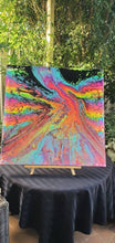 Load image into Gallery viewer, Rainbow Fluid Art Acrylic Painting | Abstract | Psychedelic Trippy | Canvas Artwork