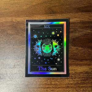 The Sun Tarot Card Holographic Sticker. Waterproof Stickers. High quality Trippy Stickers. Laptop Sticker.