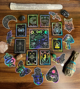 The Emperor Tarot Card Holographic Sticker. Waterproof Stickers. High quality Trippy Stickers. Laptop Sticker.