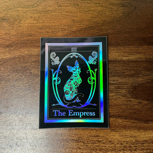 The Empress Tarot Card Holographic Sticker. Waterproof Stickers. High quality Trippy Stickers. Laptop Sticker.