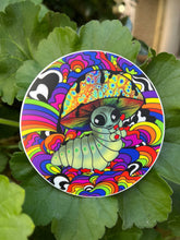 Load image into Gallery viewer, Caterpillar Mushroom Trippy Sticker. Psychedelic Stickers