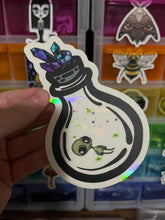 Load image into Gallery viewer, Suncatcher Sticker Alien In Bottle. Rainbow maker. Window decal. Prismatic Sticker