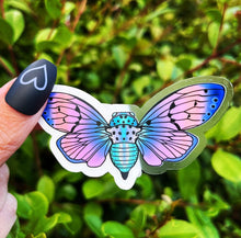 Load image into Gallery viewer, Clear Moth Sticker. Waterproof Sticker. Laptop Sticker. Cute Moth Sticker. High quality Sticker.