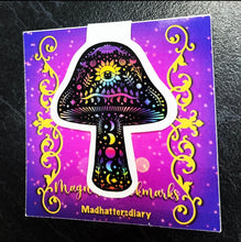 Load image into Gallery viewer, Mushroom Magnetic Bookmark. Book Lover. Teachers Gift. Beautiful Colourful Mushroom