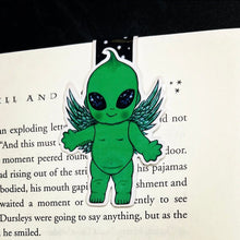 Load image into Gallery viewer, Alien Magnetic Bookmark. Book Lover. Teachers Gift. Alien Baby Doll With Wings
