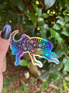 Rhino Beetle Holographic Sticker. Rhinoceros Beetle. Sun And Moon Sticker. Witchy Sticker. Insect Sticker. High quality Beautiful Sticker