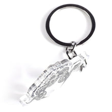 Load image into Gallery viewer, Snake Keyring Keychain. Black And White Moon. Epoxy Resin Clear Keyring. Glitter Snake. Acrylic Keychain. Beautiful Snake. Double Sided