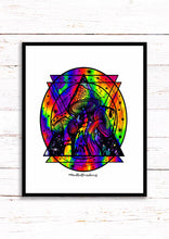 Load image into Gallery viewer, Trippy Mushroom Galaxy Print A3, A4, A5 or 4”x6” Trippy art poster