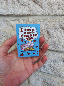 I Choo Choo Choose you Sticker. Valentine's Day Sticker. Funny gift. Anniversary Sticker. Love Sticker.