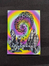 Load image into Gallery viewer, Holographic Crystals Sticker | Trippy Mushroom Sticker