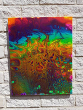 Load image into Gallery viewer, Painting | Fluid Art | Abstract | Rainbow | Acrylic | Trippy | Psychedelic | Canvas | Wall art | Art