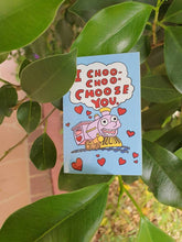 Load image into Gallery viewer, I Choo Choo Choose you Sticker. Valentine&#39;s Day Sticker. Funny gift. Anniversary Sticker. Love Sticker.