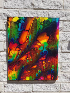 Abstract Painting | Fluid Art Rainbow Acrylic