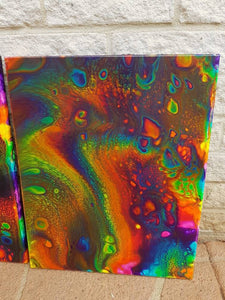 Fluid Art Acrylic Painting | Abstract | Psychedelic Trippy | Canvas