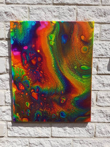 Fluid Art Acrylic Painting | Abstract | Psychedelic Trippy | Canvas