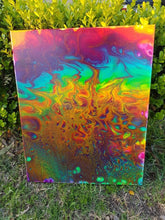 Load image into Gallery viewer, Painting | Fluid Art | Abstract | Rainbow | Acrylic | Trippy | Psychedelic | Canvas | Wall art | Art