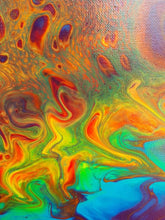 Load image into Gallery viewer, Painting | Fluid Art | Abstract | Rainbow | Acrylic | Trippy | Psychedelic | Canvas | Wall art | Art