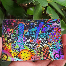 Load image into Gallery viewer, Holographic Mushroom Trippy Sticker. Psychedelic sticker indoor / outdoor Stickers - High quality Holographic stickers. Laptop Sticker.