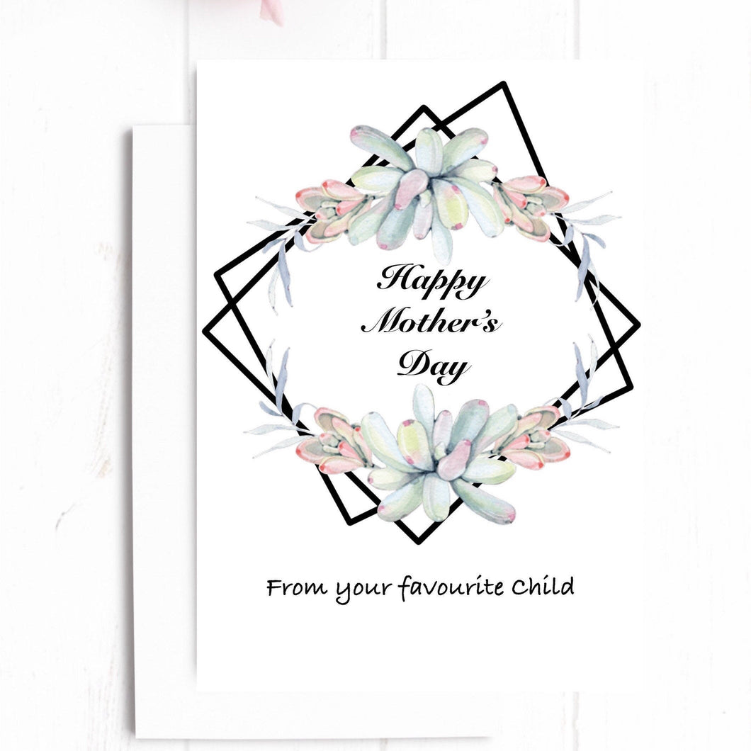 Mother’s Day Card | Favorite Child | Funny Greeting Card.