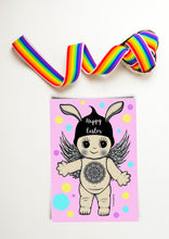 Load image into Gallery viewer, Happy Easter Card. Cute Bunny. Baby Doll. Angel Baby. Happy Easter Greeting Card