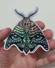 Load image into Gallery viewer, Glitter Holographic Moth Sticker