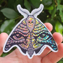 Load image into Gallery viewer, Glitter Holographic Moth Sticker