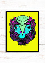 Load image into Gallery viewer, Alien. Trippy. Psychedelic. Print. A3, A4 ,A5 or 4”x6&quot;