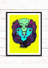 Load image into Gallery viewer, Alien. Trippy. Psychedelic. Print. A3, A4 ,A5 or 4”x6&quot;